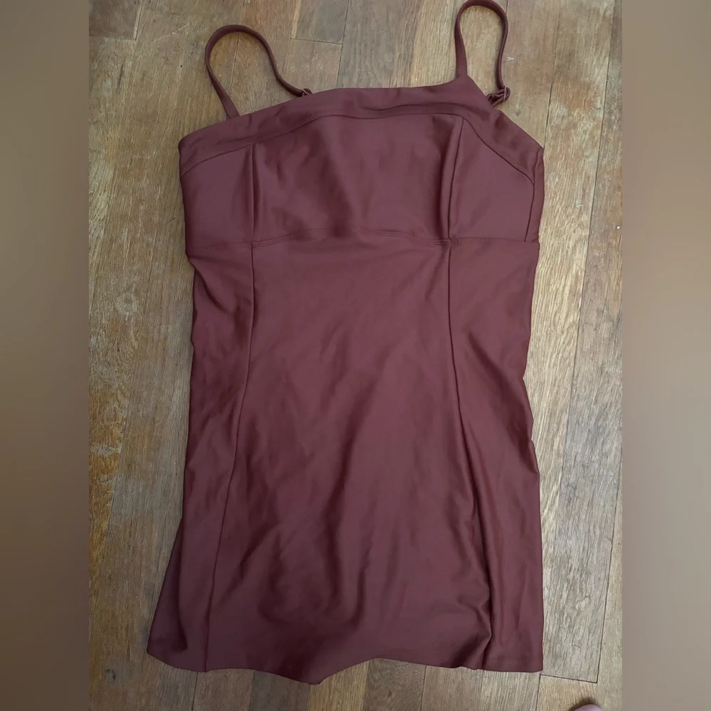 New Seea Bolinas Surf Swim Suit one piece liner built in shorts XL Brown Walnut - Picture 4 of 6